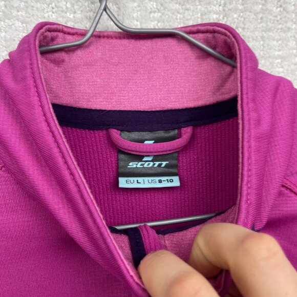 Scott Defined Midweight Pullover Tech Top Sz L Women Pink Baselayer Ski / Hike - Picture 6 of 14